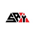 SRY triangle letter logo design with triangle shape. SRY triangle logo design monogram. SRY triangle vector logo template with red Royalty Free Stock Photo