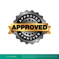 Approved Seal Banner Vector Template Illustration Design. Vector EPS 10. Royalty Free Stock Photo