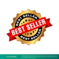 Best Seller Seal Banner Vector Template Illustration Design. Vector EPS 10. Royalty Free Stock Photo