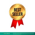 Best Seller Stamp, Seal Banner Vector Template Illustration Design. Vector EPS 10. Royalty Free Stock Photo