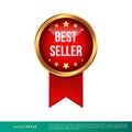 Best Seller Stamp, Seal Banner Vector Template Illustration Design. Vector EPS 10. Royalty Free Stock Photo