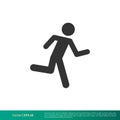 Running Stick man Icon Vector Logo Template Illustration Design. Vector EPS 10. Royalty Free Stock Photo