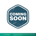 Hexagon Grunge Coming Soon Vector Banner Template Illustration Design. Vector EPS 10. Royalty Free Stock Photo