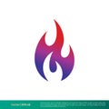 Red Fire Flame Icon Vector Logo Template Illustration Design. Vector EPS 10. Royalty Free Stock Photo