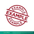 Circle Grunge Example Stamp Vector Template Illustration Design. Vector EPS 10.