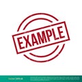 Red grunge Example Stamp Vector Template Illustration Design. Vector EPS 10. Royalty Free Stock Photo