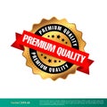 Premium Quality Gold Seal Stamp Vector Template Illustration Design. Vector EPS 10. Royalty Free Stock Photo