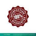 Satisfaction Guarantee Seal Stamp Emblem Vector Template Illustration Design. Vector EPS 10. Royalty Free Stock Photo