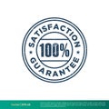 Satisfaction Guarantee Seal Stamp Emblem Vector Template Illustration Design. Vector EPS 10. Royalty Free Stock Photo