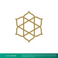 Arabic Ornamental Star Flower Icon Vector Logo Template Illustration Design. Vector EPS 10.