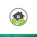 Green Leaf House Icon Vector Logo Template Illustration Design. Vector EPS 10. Royalty Free Stock Photo