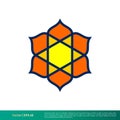 Arabic Ornamental Star Flower Icon Vector Logo Template Illustration Design. Vector EPS 10.