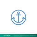Anchor Icon Vector Logo Template Illustration Design. Vector EPS 10. Royalty Free Stock Photo