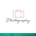 Camera Line Photography Icon Vector Logo Template Illustration Design. Vector EPS 10.