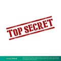 Top Secret Vector Banner Stamp Template Illustration Design. Vector EPS 10. Royalty Free Stock Photo