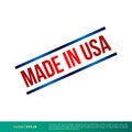 Made in USA Stamp Vector Template Illustration Design. Vector EPS 10. Royalty Free Stock Photo
