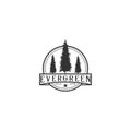 EVERGREEN TIMBERLAND LOGO DESIGN VECTOR Royalty Free Stock Photo