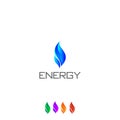 3d flame logo design vector / energy logo design Royalty Free Stock Photo