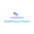 Hand massage / water drop logo design vector illustration Royalty Free Stock Photo