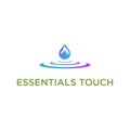 Hand massage / water drop logo design vector illustration Royalty Free Stock Photo