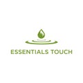 Hand massage / water drop logo design vector illustration Royalty Free Stock Photo