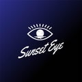Sunrise Sunset Moon Eye Lens Logo Design Vector Royalty Free Stock Photo