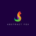 Modern 3D Futuristic Colorful Animal Fox Wolf Dog Cat Logo Design