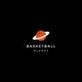 Basketball Planet for Sport Store Club Team Logo Design Vector