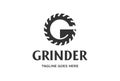 Initial Letter G Grinder for Woodworking Carpentry Logo Design Vector