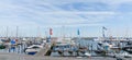 Ssailing yachts at a port of Baltic Sea. Northern Germany, coast of Baltic Sea Royalty Free Stock Photo