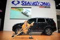 Ssangyong Rexton with monkey god, Sun Wukong, model
