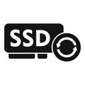 Ssd backup icon simple vector. Data cloud Royalty Free Stock Photo