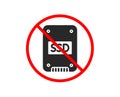 SSD icon. Solid-state drive sign. Vector Royalty Free Stock Photo