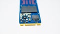 SSD M2 disk close up with selective focus on the interface Royalty Free Stock Photo