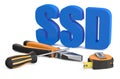 SSD service and repair concept Royalty Free Stock Photo