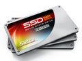 SSD Solid state drives on white background