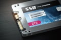 SSD state solid drives disk on black background