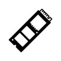 SSD storage memory icon for storing computer data at high speed