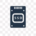 Ssd vector icon isolated on transparent background, Ssd transpa Royalty Free Stock Photo