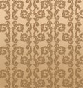 SSeamless Damask wallpaper brown with patterns