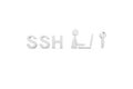 SSH concept white background 3d Royalty Free Stock Photo