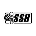 SSH Icon. Secure shell icon isolated on background