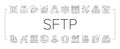 Ssh, Sftp File Transfer Protocol Icons Set Vector . Royalty Free Stock Photo