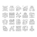 Ssh, Sftp File Transfer Protocol Icons Set Vector . Royalty Free Stock Photo