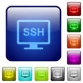 SSH terminal color square buttons Royalty Free Stock Photo