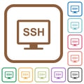 SSH terminal simple icons Royalty Free Stock Photo