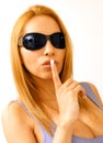Sshh woman Royalty Free Stock Photo