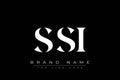 SSI abstract letter logo design Royalty Free Stock Photo