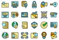 SSL certificate icons set vector flat Royalty Free Stock Photo