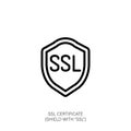 SSL Certificate Shield Icon Royalty Free Stock Photo